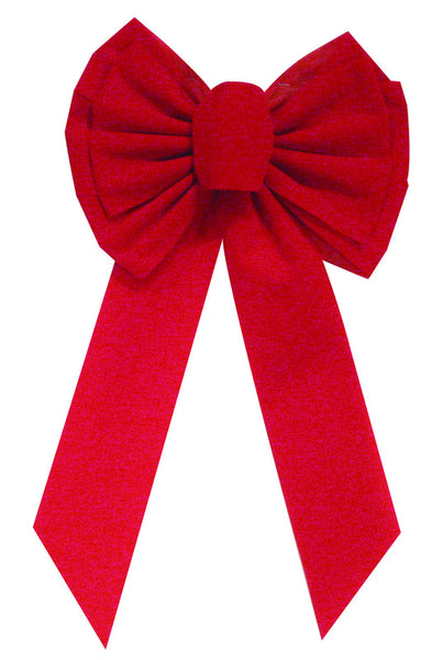 Holiday Trims Christmas Bow Bow Red Velvet 10 inch 1 pk (Pack of 12)