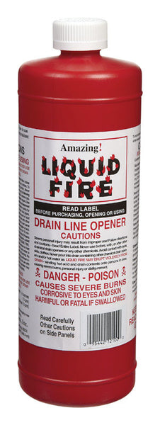 Amazing Liquid Fire Liquid Drain Opener 32 oz. (Pack of 12)