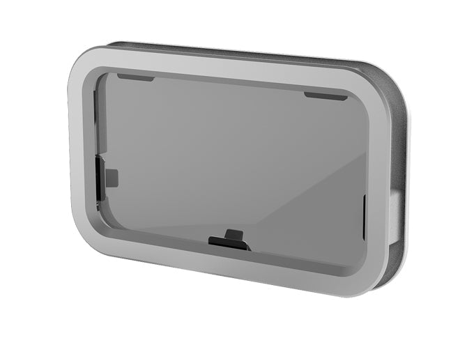 Lewmar Standard Opening Portlight Size 1 - Smoke/White 14-7/16" x 7-1/2"