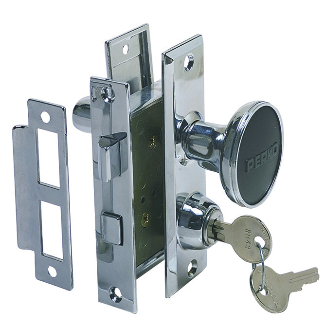 Perko Mortise Lock Set Chrome