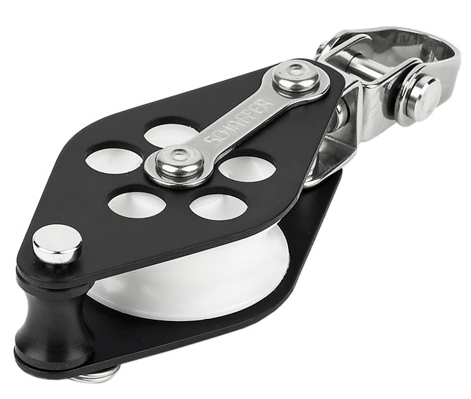 Schaefer Block, Single Alum. w/Swivel Shackle, Becket