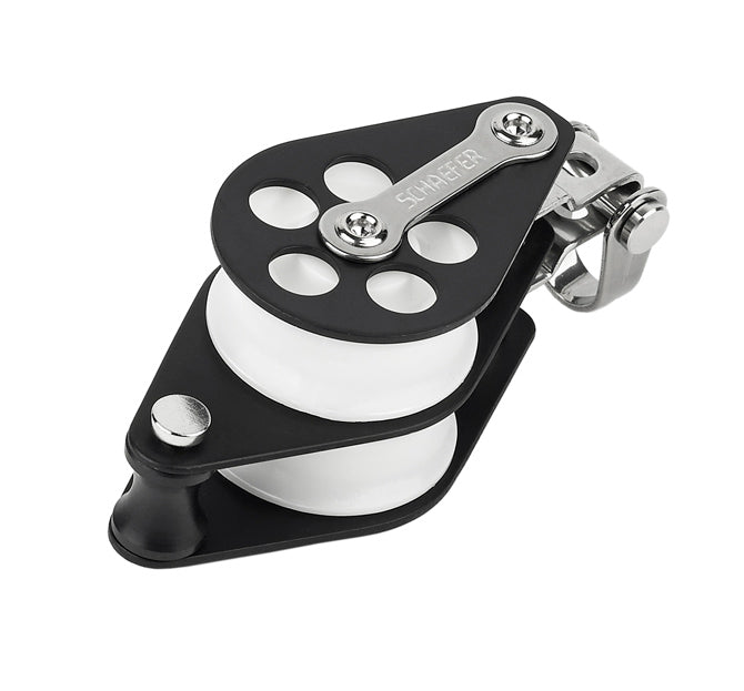 Schaefer Block, Single Alum. w/Fixed Shackle, Becket