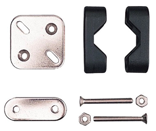 Sea-Dog Line Rail Mount Square Plate Bracket Kit, Black Pair