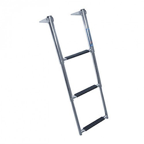 Windline Over Platform Telescoping 3-Step Ladder S/S